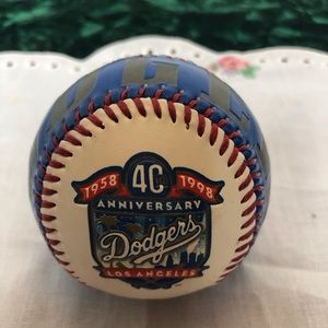 Los Angeles Dodgers 40th Anniversary Souvenir Baseball 1958-1998 Rawlings